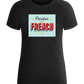 Pardon My French Design - Basic women's fitted t-shirt_DEEP BLACK_front