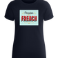 Pardon My French Design - Basic women's fitted t-shirt_FRENCH NAVY_front