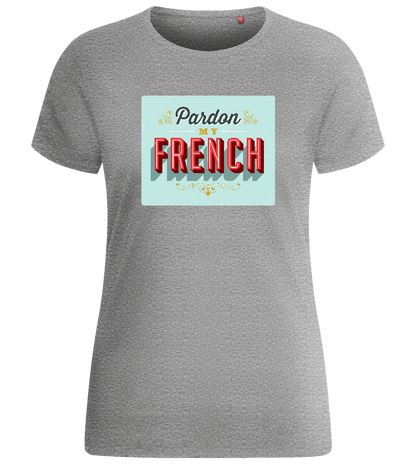 Pardon My French Design - Basic women's fitted t-shirt_ORION GREY_front