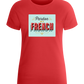 Pardon My French Design - Basic women's fitted t-shirt_RED_front