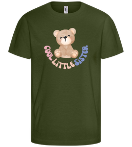 Cool Little Sister Teddy Bear Design - Basic kids t-shirt