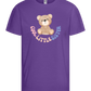 Cool Little Sister Teddy Bear Design - Basic kids t-shirt_DARK PURPLE_front