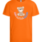 Cool Little Sister Teddy Bear Design - Basic kids t-shirt_ORANGE_front