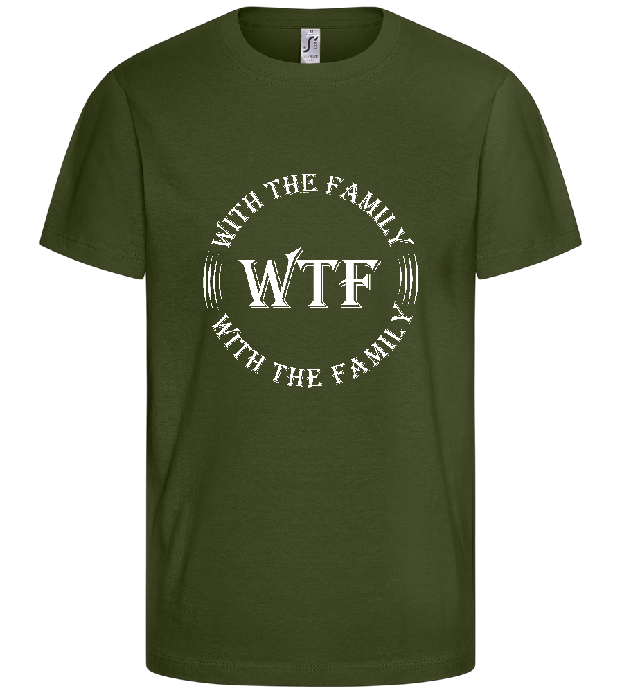 With The Family Design - Basic kids t-shirt_ARMY_front