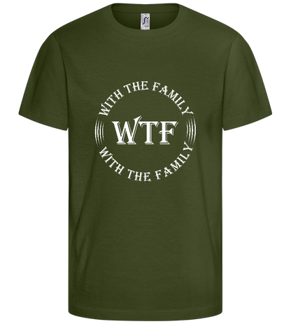 With The Family Design - Basic kids t-shirt_ARMY_front