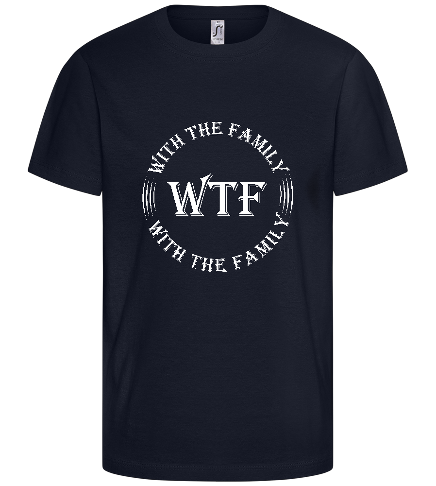 With The Family Design - Basic kids t-shirt_FRENCH NAVY_front