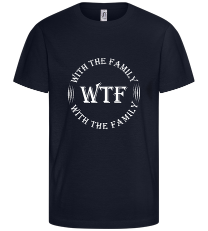 With The Family Design - Basic kids t-shirt_FRENCH NAVY_front