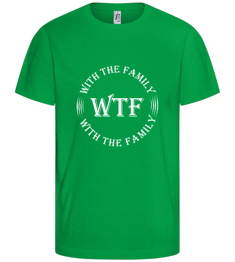 With The Family Design - Basic kids t-shirt_MEADOW GREEN_front