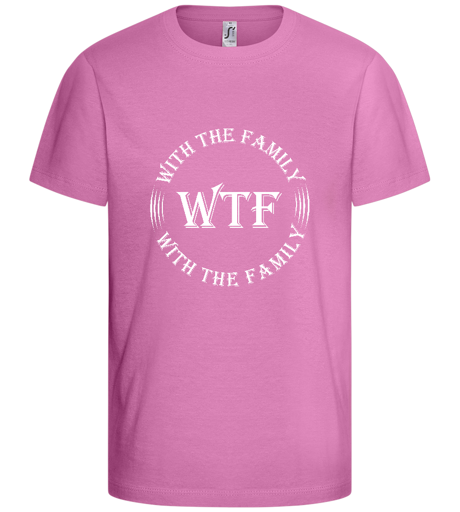 With The Family Design - Basic kids t-shirt_PINK ORCHID_front