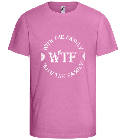 With The Family Design - Basic kids t-shirt_PINK ORCHID_front