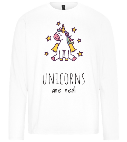 Unicorns Are Real Design - Premium men's long sleeve t-shirt_WHITE_front