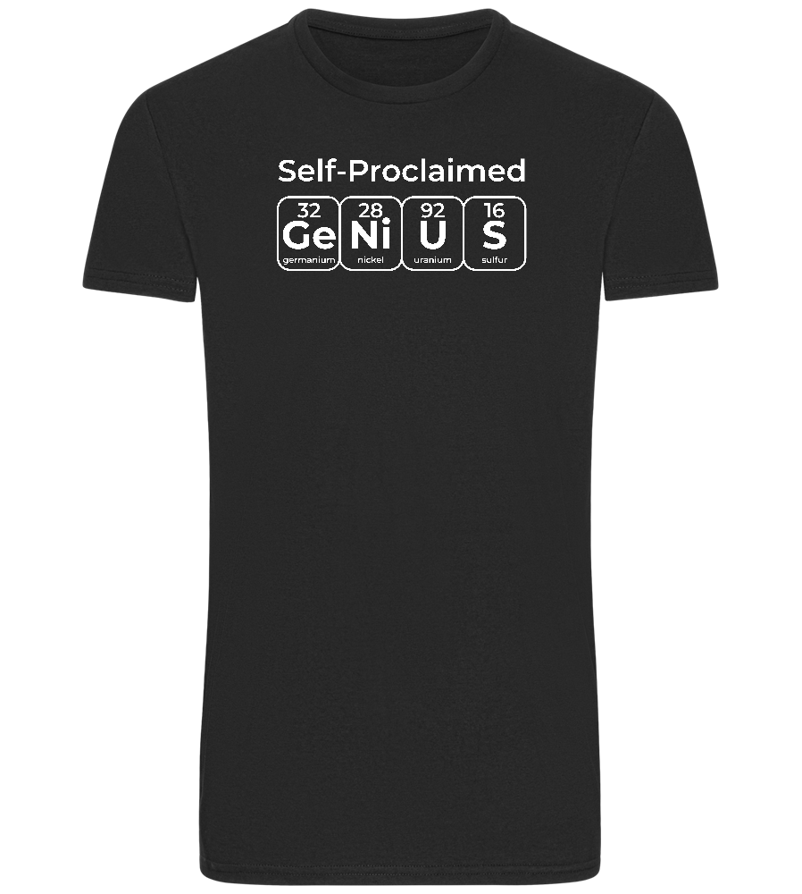 Genius Periodic Table Design - Basic Unisex T-Shirt_DEEP BLACK_front