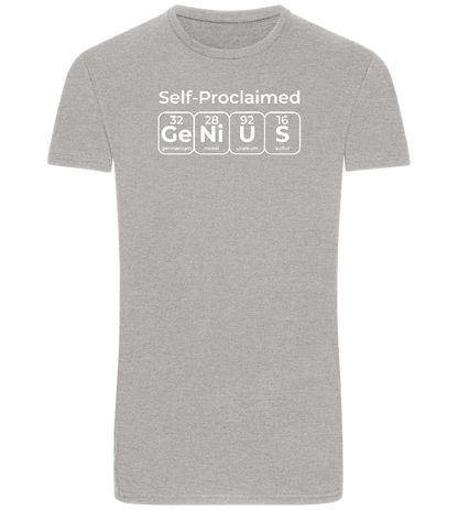 Genius Periodic Table Design - Basic Unisex T-Shirt_ORION GREY_front