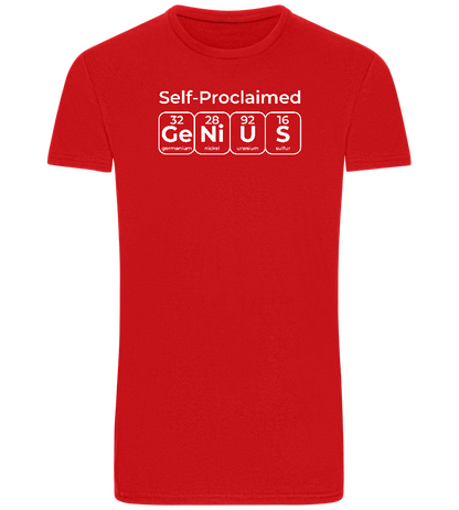 Genius Periodic Table Design - Basic Unisex T-Shirt_RED_front