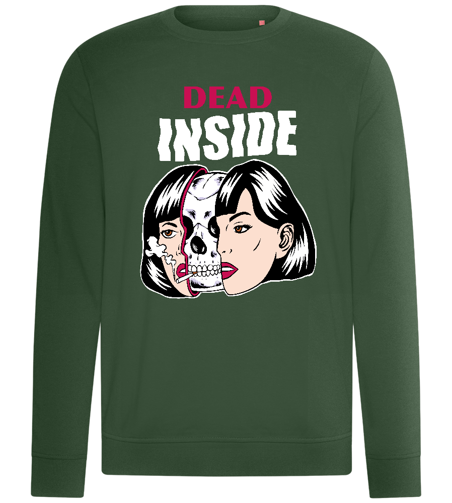 Dead on the Inside Design - Comfort unisex sweater_GREEN BOTTLE_front