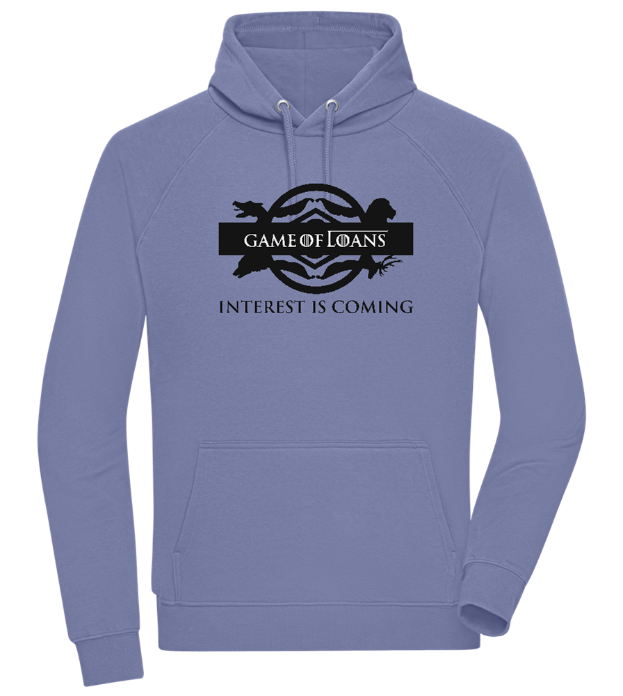 Interest is Coming Design - Comfort unisex hoodie_BLUE_front