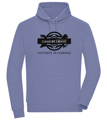 Interest is Coming Design - Comfort unisex hoodie_BLUE_front