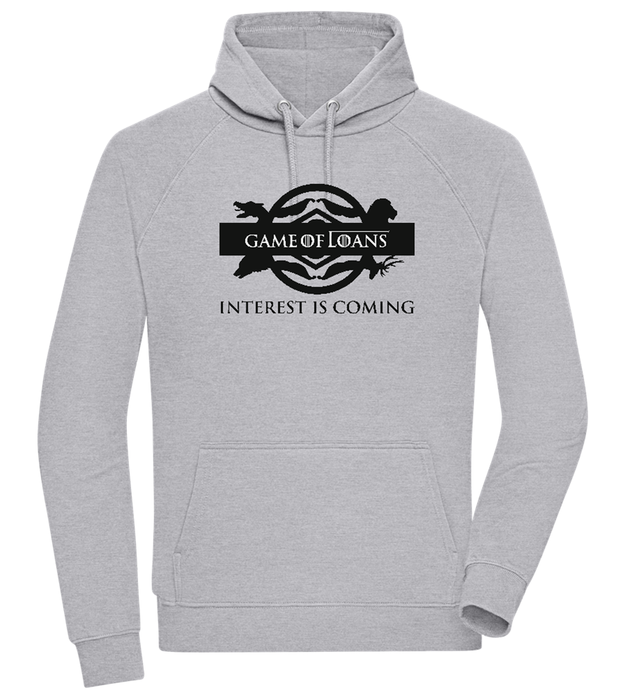 Interest is Coming Design - Comfort unisex hoodie_ORION GREY II_front