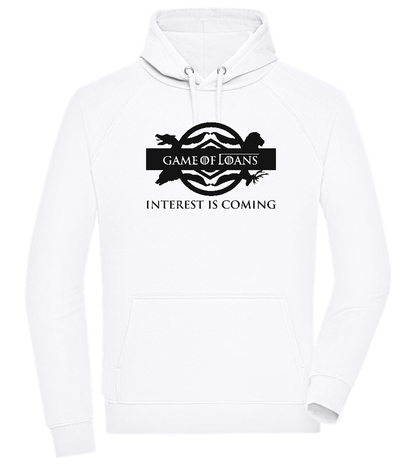 Interest is Coming Design - Comfort unisex hoodie_WHITE_front
