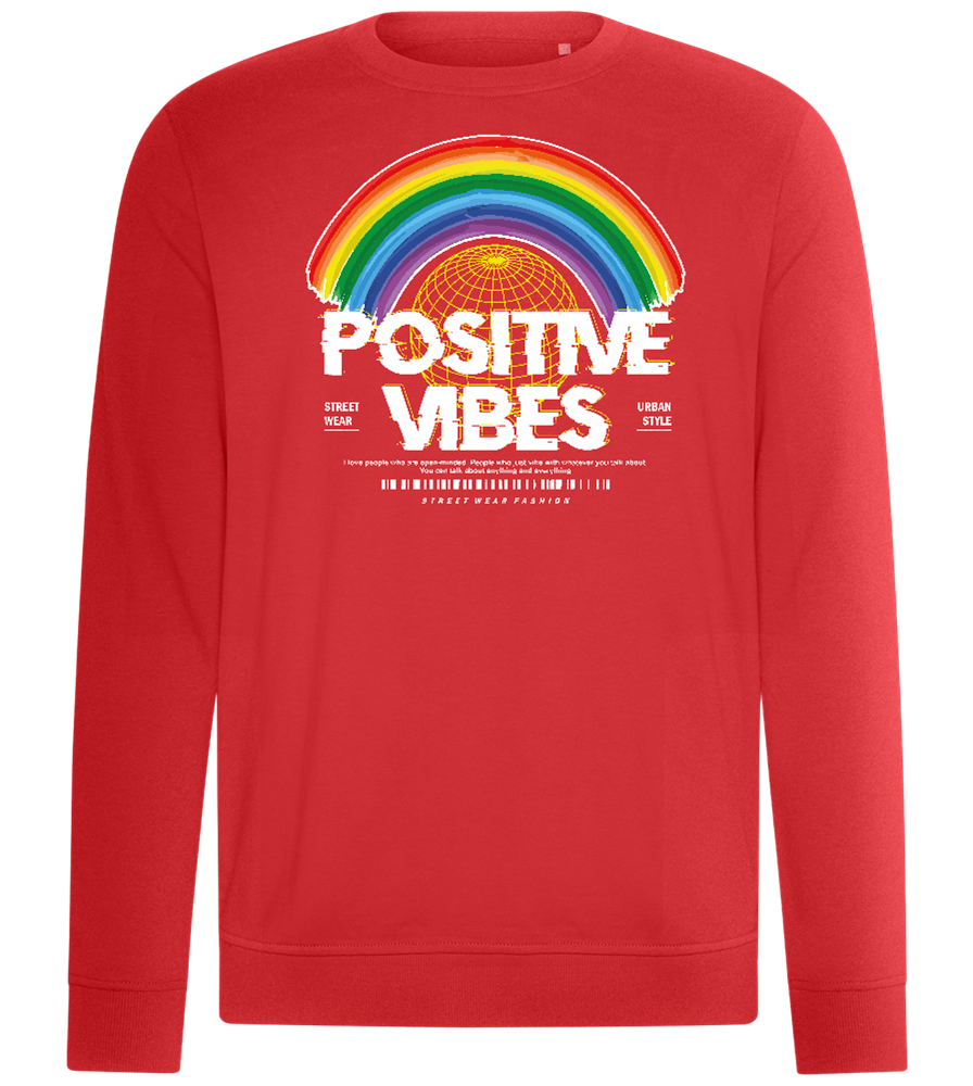 Positive Vibes Design - Comfort unisex sweater_RED_front