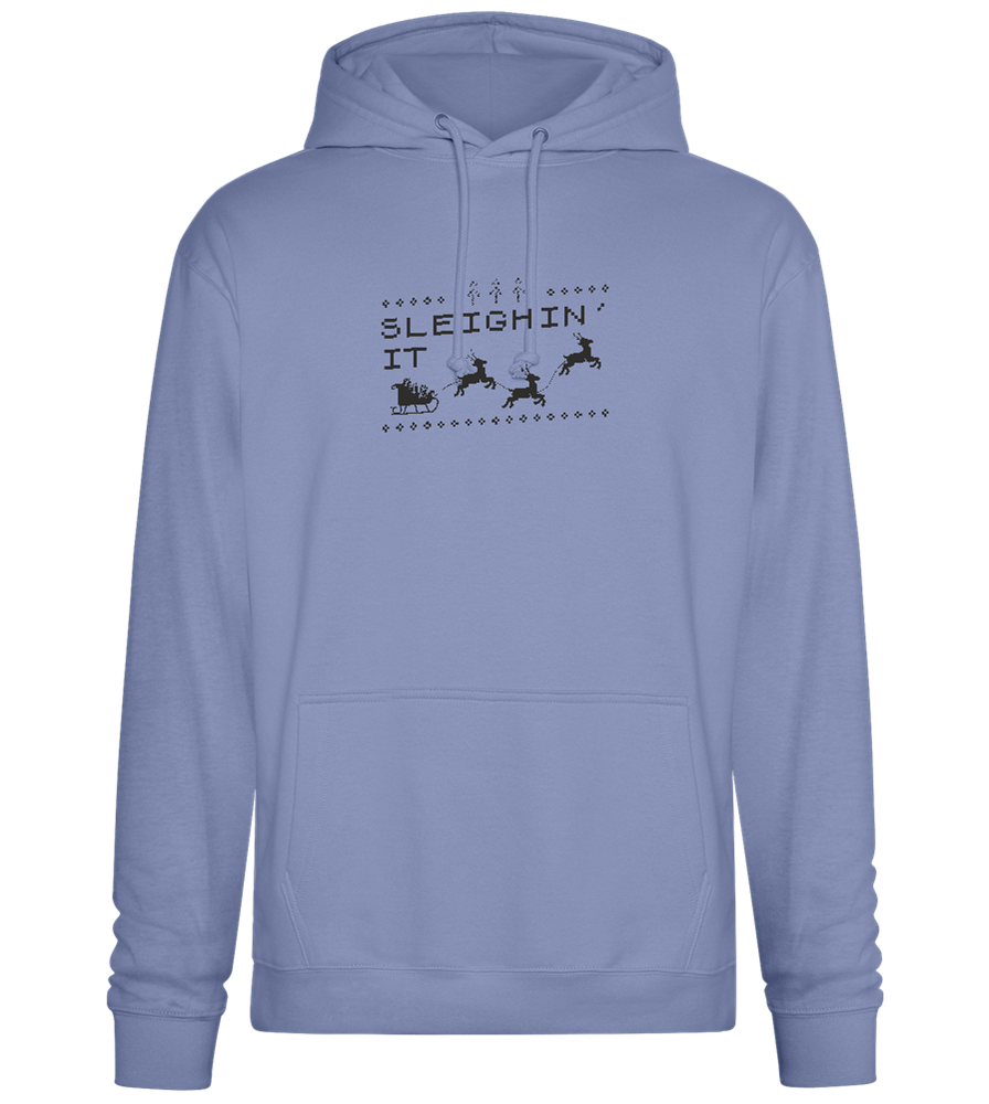 Sleighin' It Design - Premium Essential Unisex Hoodie_BLUE_front