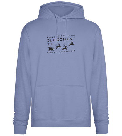 Sleighin' It Design - Premium Essential Unisex Hoodie_BLUE_front