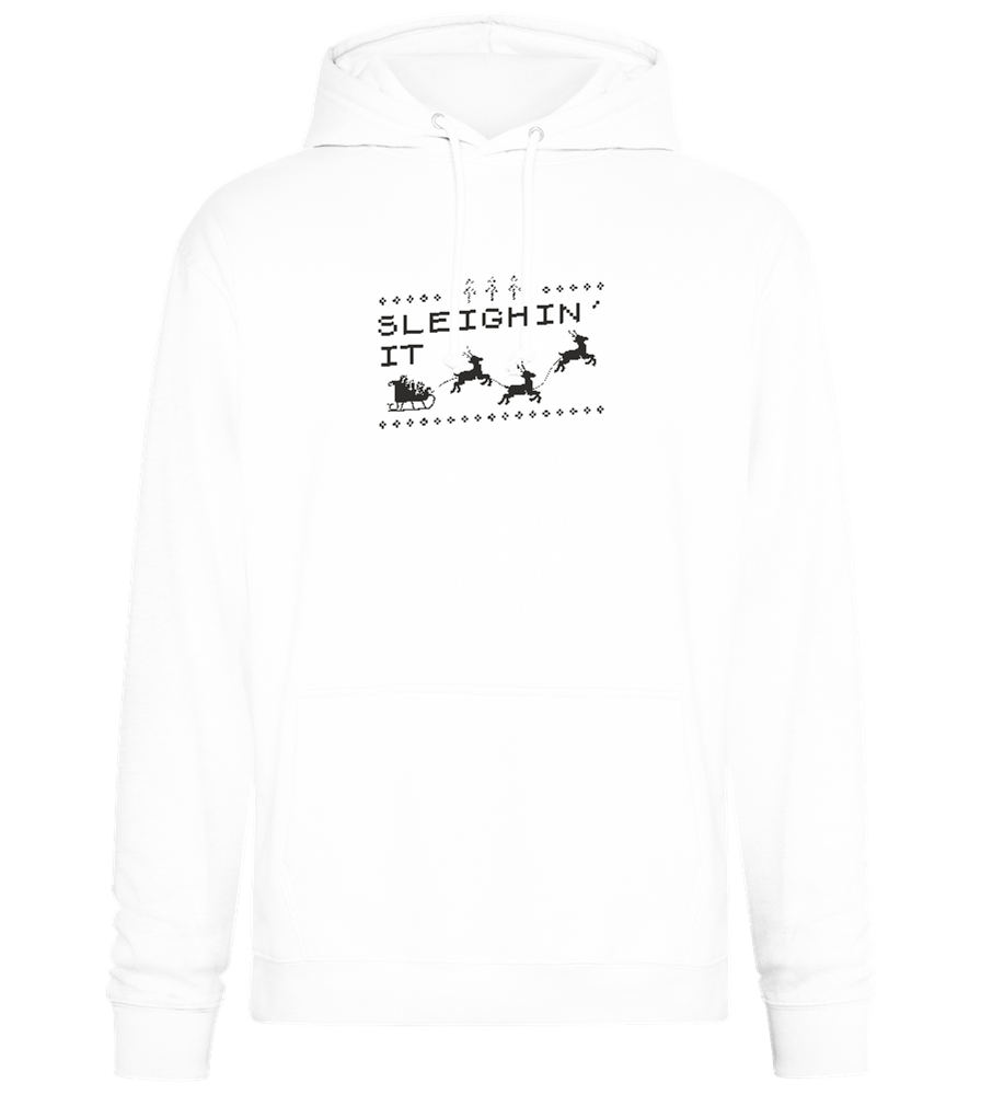 Sleighin' It Design - Premium Essential Unisex Hoodie_WHITE_front