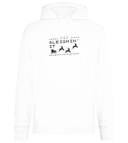 Sleighin' It Design - Premium Essential Unisex Hoodie_WHITE_front