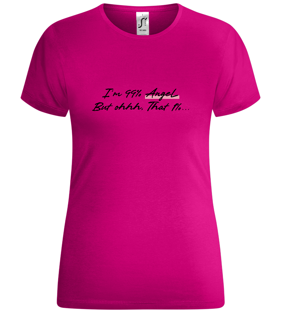 99% Angel Design - Comfort women's t-shirt_FUCHSIA_front