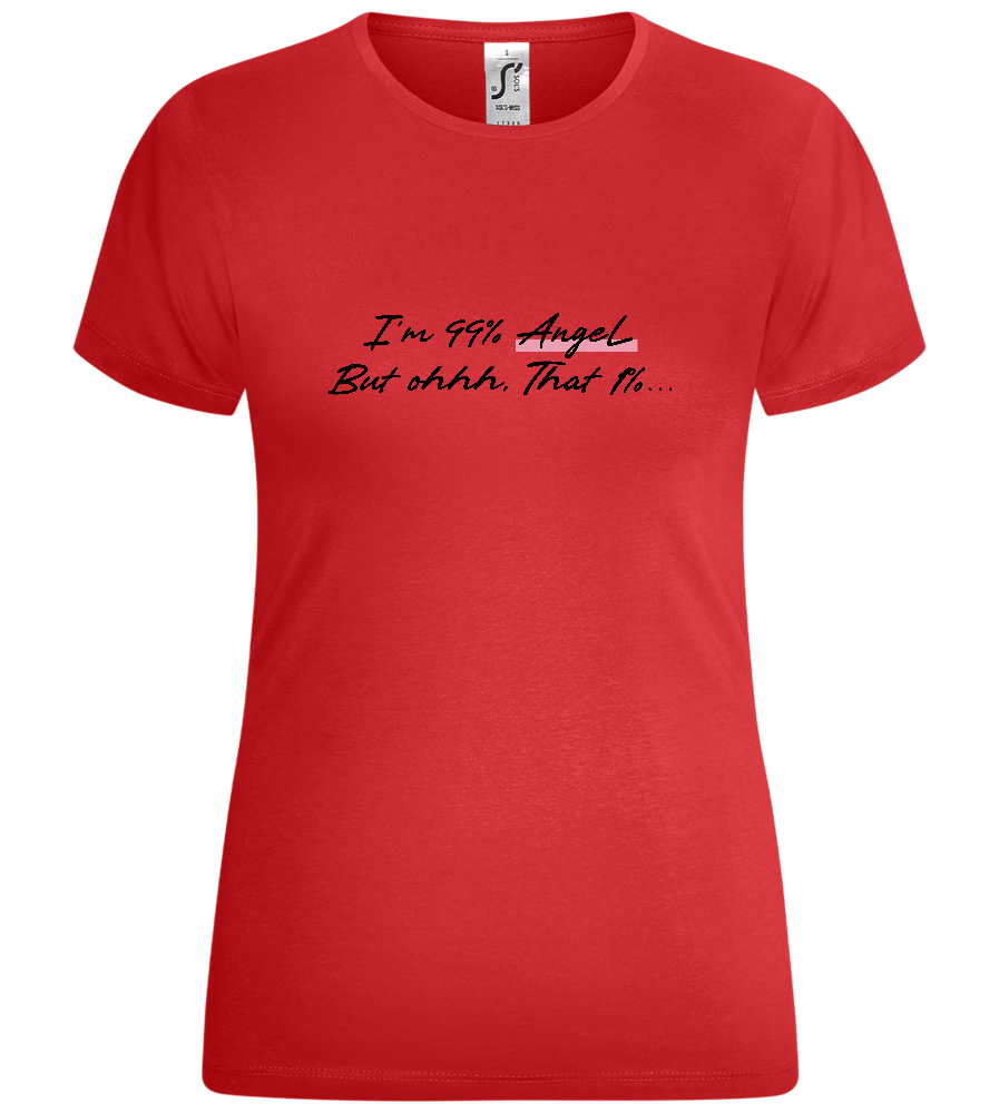 99% Angel Design - Comfort women's t-shirt_RED_front