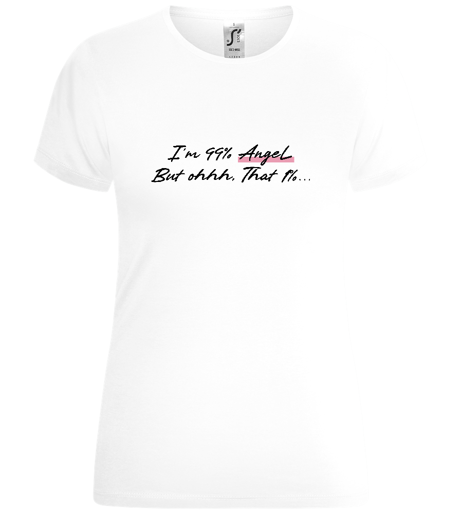 99% Angel Design - Comfort women's t-shirt_WHITE_front