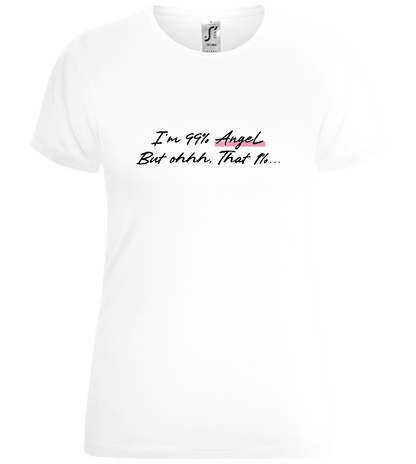 99% Angel Design - Comfort women's t-shirt_WHITE_front