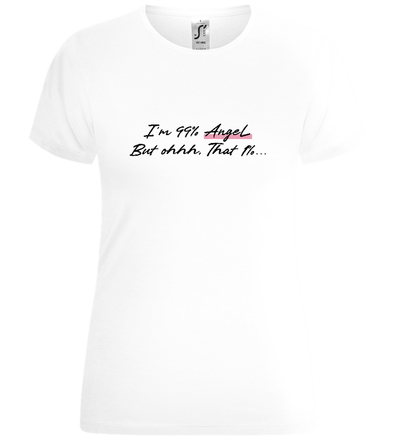 99% Angel Design - Comfort women's t-shirt_WHITE_front