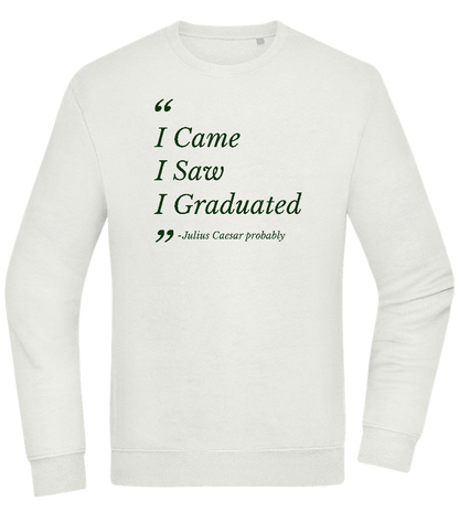 I Came I Saw I Graduated Design - Comfort Essential Unisex Sweater_CREAMY GREEN_front