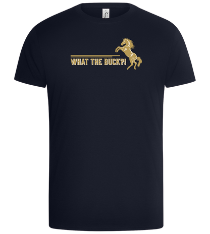 What The Buck Design - Basic Unisex T-Shirt_FRENCH NAVY_front