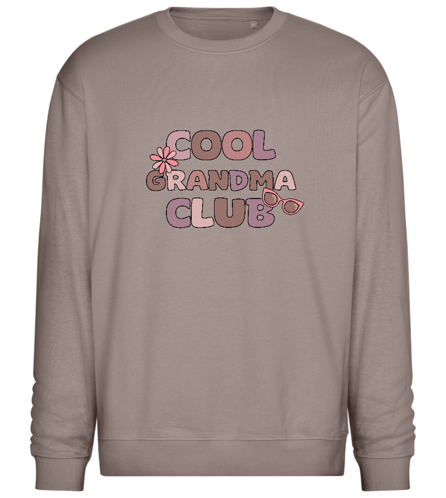 Cool Grandma Club 2 Design - Comfort Essential Unisex Sweater_CHARCOAL CHIN_front