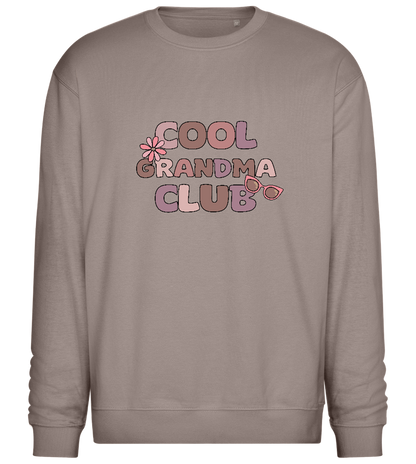 Cool Grandma Club 2 Design - Comfort Essential Unisex Sweater_CHARCOAL CHIN_front