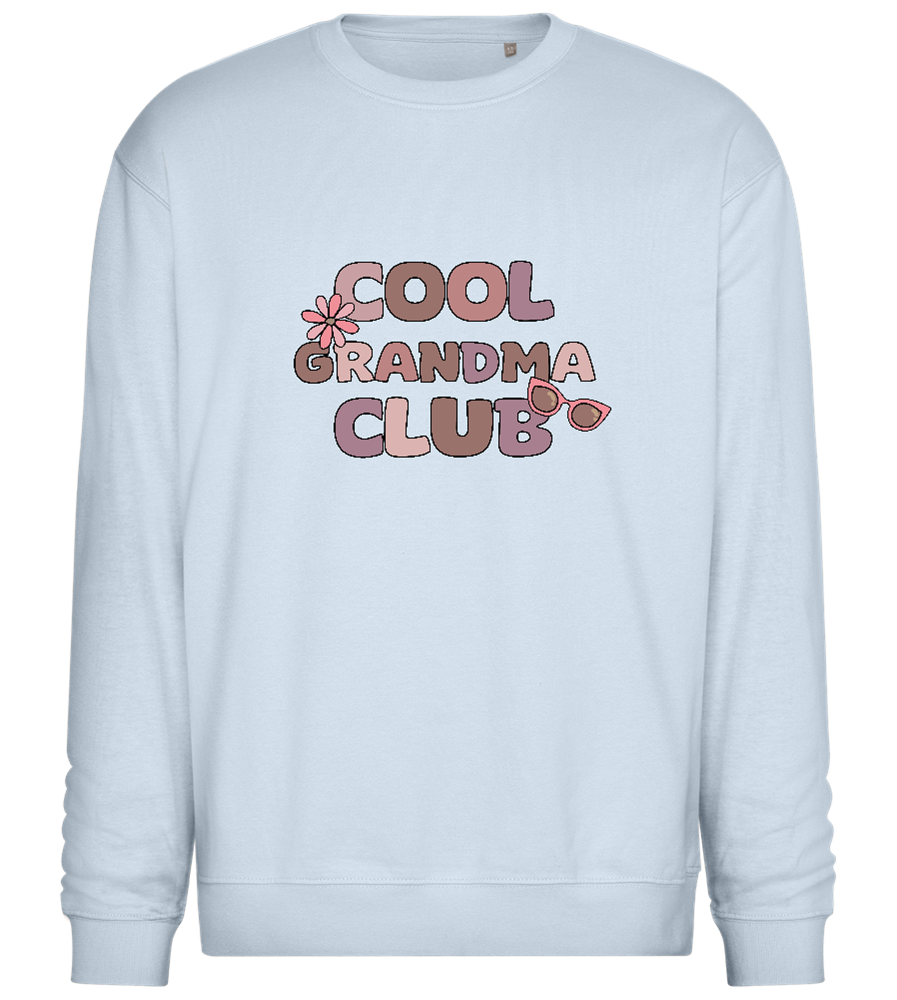 Cool Grandma Club 2 Design - Comfort Essential Unisex Sweater_CREAMY BLUE_front