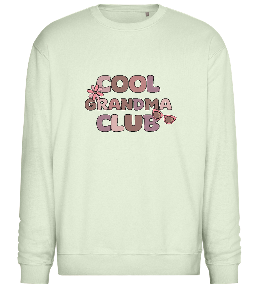 Cool Grandma Club 2 Design - Comfort Essential Unisex Sweater_CREAMY GREEN_front