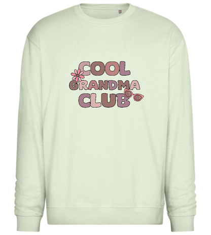 Cool Grandma Club 2 Design - Comfort Essential Unisex Sweater_CREAMY GREEN_front