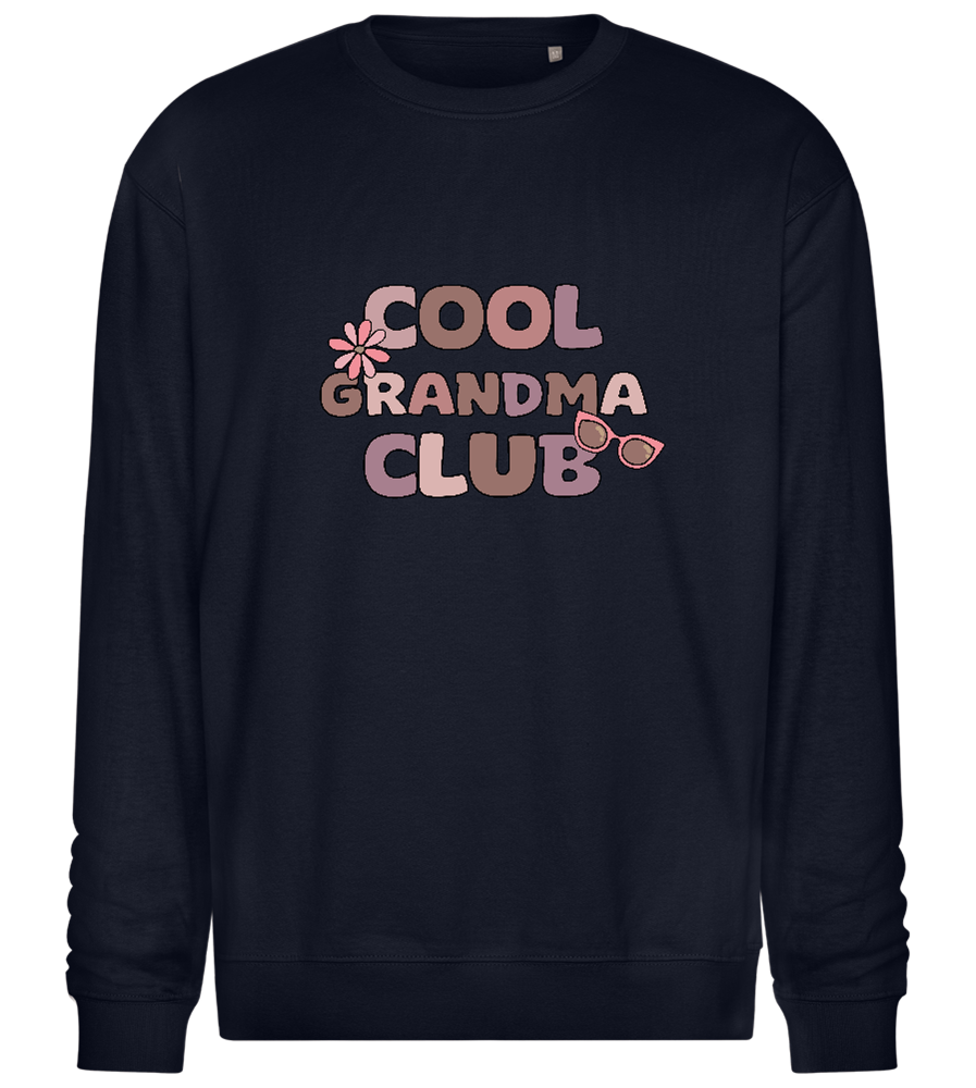 Cool Grandma Club 2 Design - Comfort Essential Unisex Sweater_FRENCH NAVY_front