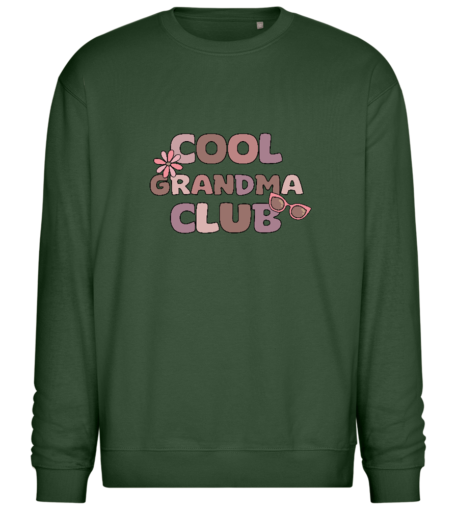 Cool Grandma Club 2 Design - Comfort Essential Unisex Sweater_GREEN BOTTLE_front