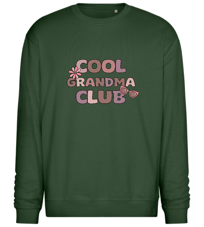 Cool Grandma Club 2 Design - Comfort Essential Unisex Sweater_GREEN BOTTLE_front