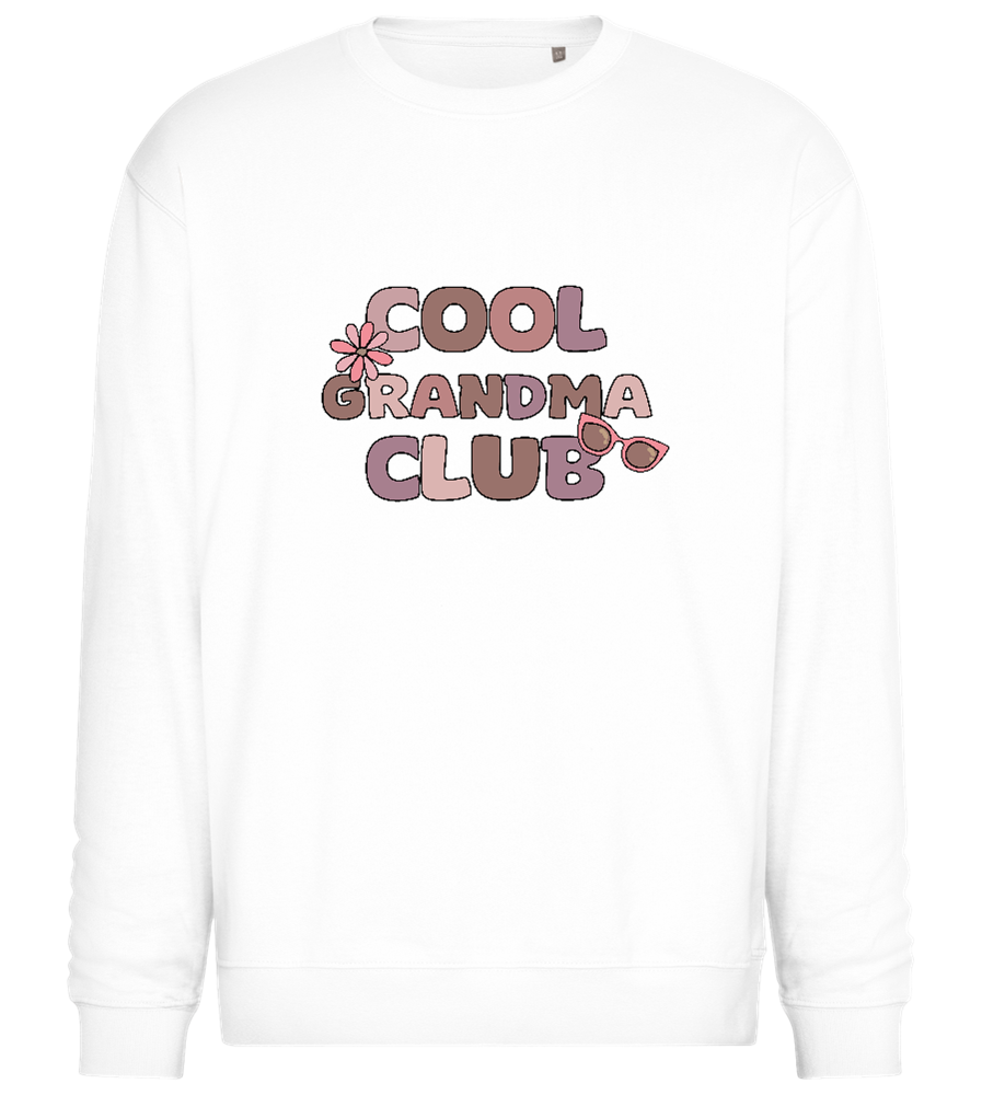 Cool Grandma Club 2 Design - Comfort Essential Unisex Sweater_WHITE_front