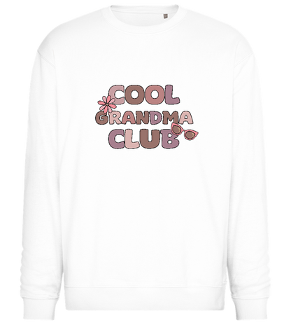 Cool Grandma Club 2 Design - Comfort Essential Unisex Sweater_WHITE_front