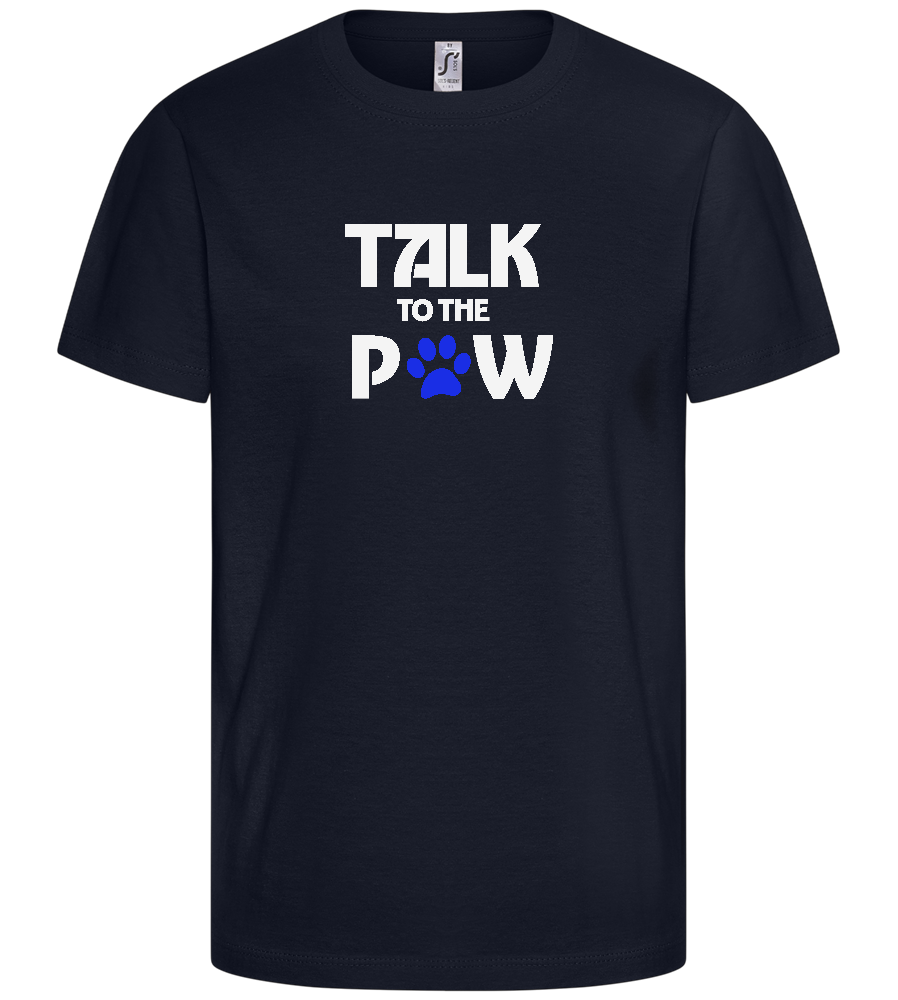 Talk to the Paw Design - Basic kids t-shirt_FRENCH NAVY_front