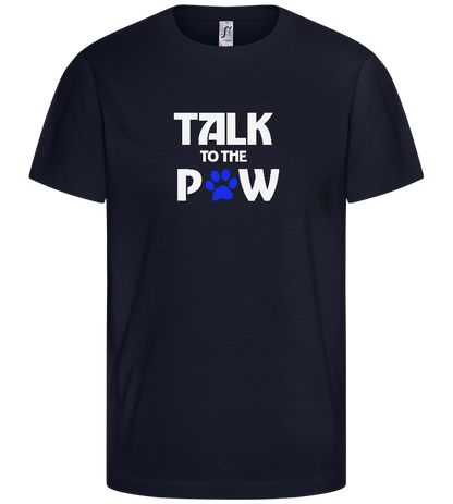 Talk to the Paw Design - Basic kids t-shirt_FRENCH NAVY_front