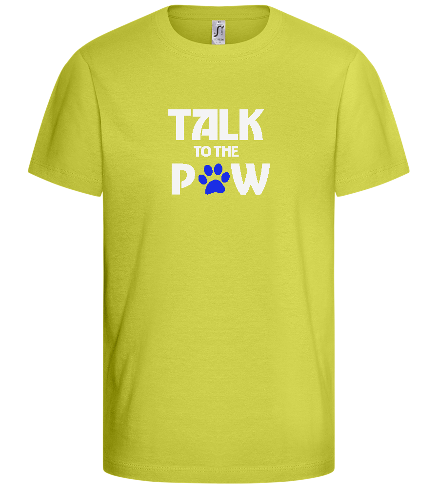 Talk to the Paw Design - Basic kids t-shirt_GREEN APPLE_front