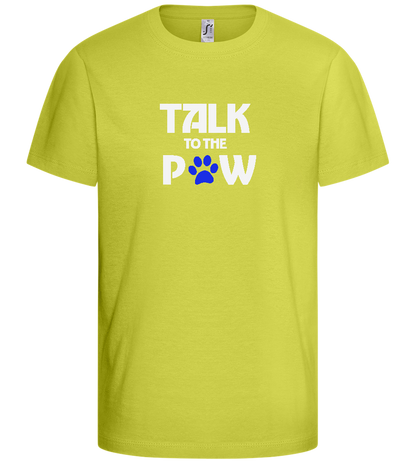 Talk to the Paw Design - Basic kids t-shirt_GREEN APPLE_front