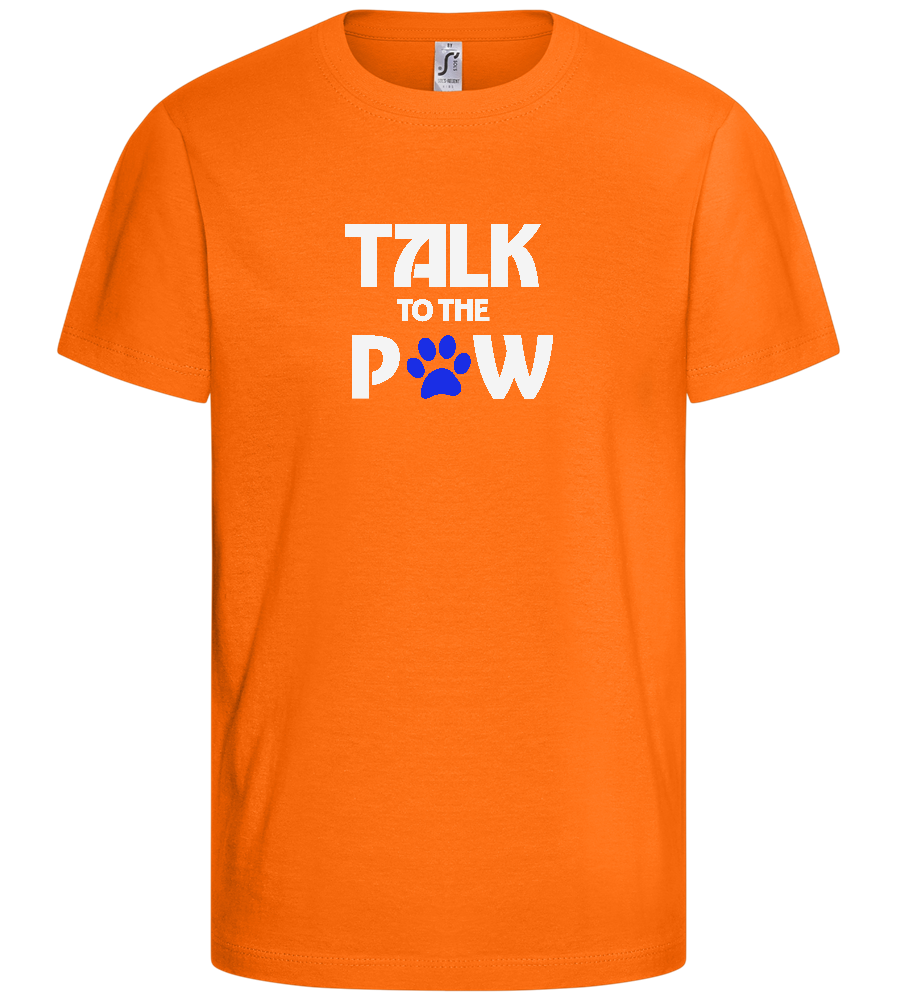 Talk to the Paw Design - Basic kids t-shirt_ORANGE_front